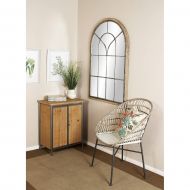 Studio 1212 Studio 350 Rustic 51 x 33 Inch Arched Windowpane Wall Mirror by - Brown