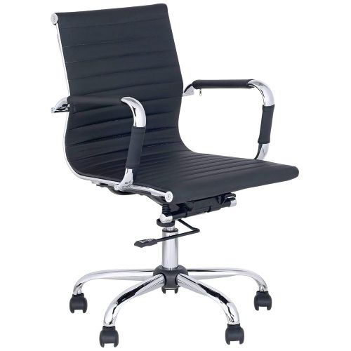  Studio 55D Serge Black Low Back Swivel Office Chair