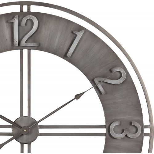  Studio Designs Home Industrial Loft 15 inches Metal Wall Clock, Brushed Steel