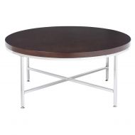 Studio Designs Home 71016 Pergola Contemporary Round Coffee Table 38 Chrome/Java