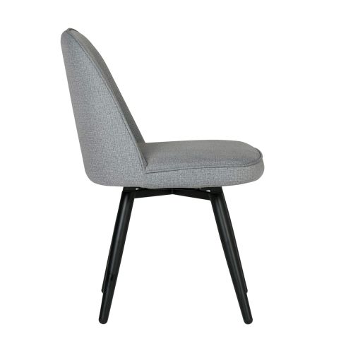  Studio Designs Home Dome Upholstered Armless Swivel Dining, Office Side Chair with Metal Legs in Heather Grey