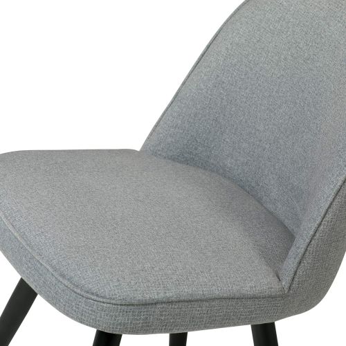  Studio Designs Home Dome Upholstered Armless Swivel Dining, Office Side Chair with Metal Legs in Heather Grey