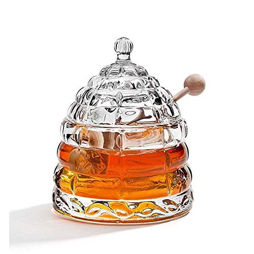  STUDIO SILVERSMITHS Beehive Crystal Honey Jar