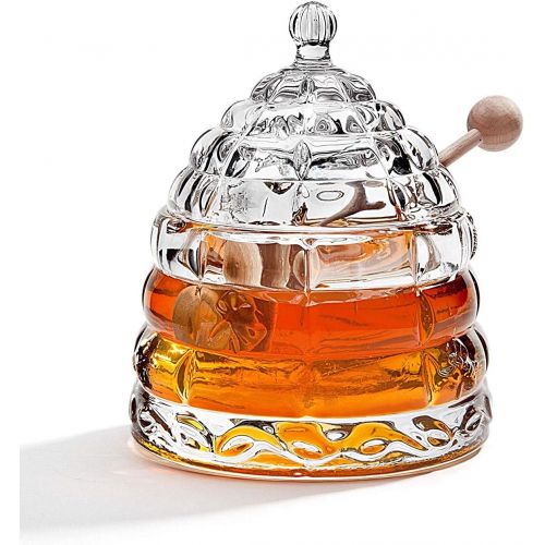  STUDIO SILVERSMITHS Beehive Crystal Honey Jar