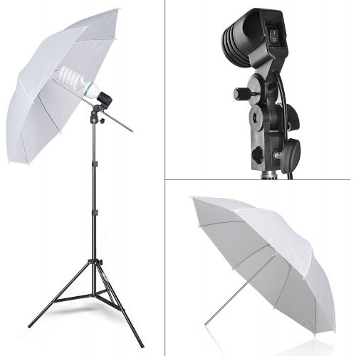  EMART Emart 2000W Photography Video Studio Lighting Kit, Softbox Umbrella Continuous Photo Lighting, 8.5 x 10 Feet Backdrop Stand Support System, 3 Muslin Backdrops