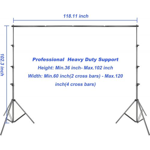  EMART Emart 2000W Photography Video Studio Lighting Kit, Softbox Umbrella Continuous Photo Lighting, 8.5 x 10 Feet Backdrop Stand Support System, 3 Muslin Backdrops