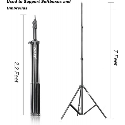  EMART Emart 2000W Photography Video Studio Lighting Kit, Softbox Umbrella Continuous Photo Lighting, 8.5 x 10 Feet Backdrop Stand Support System, 3 Muslin Backdrops