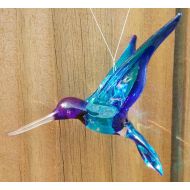 /Studio29artglass Inspirational Crystal Glass Hummingbird Dream Handmade by Studio29