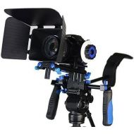 StudioFX DSLR RIG With Follow Focus And Matte Box Shoulder Mount Rig with COUNTER WEIGHT by Kaezi