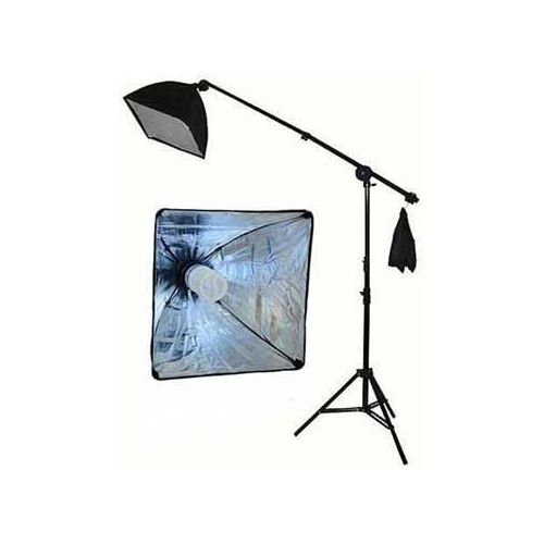  StudioFX 2400 Watt Large Photography Softbox Continuous Photo Lighting Kit 28 x 20 + Boom Arm Hairlight with Sandbag by Kaezi