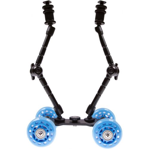  StudioPRO Premium Stabilizer Skate Dolly with Two Arms Table Top Slider for DSLR Camera