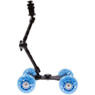 StudioPRO Premium Stabilizer Skate Dolly with Arm Table Top Slider for DSLR Camera