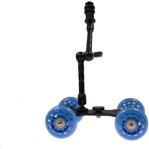  StudioPRO Premium Stabilizer Skate Dolly with Arm Table Top Slider for DSLR Camera