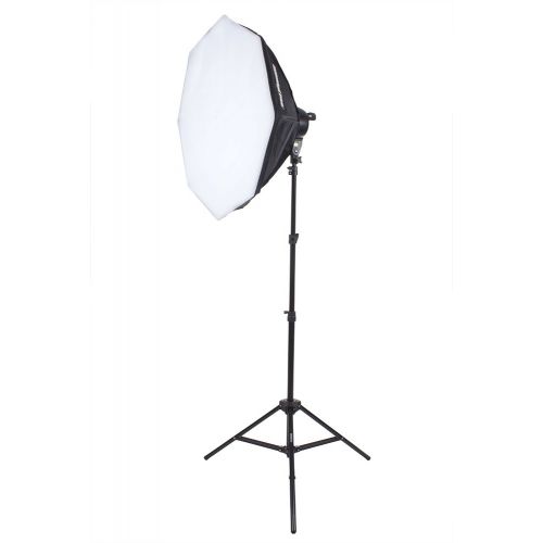  StudioPRO Single 3000W Continuous Lighting Output for Portrait Photography, Photo & Video Shoots - Includes (1) 7 Socket Light Head & Stand, (1) 32 Octagon Softbox & (7) 85W CFL Li