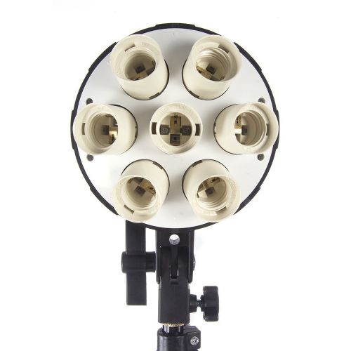  StudioPRO Single 3000W Continuous Lighting Output for Portrait Photography, Photo & Video Shoots - Includes (1) 7 Socket Light Head & Stand, (1) 32 Octagon Softbox & (7) 85W CFL Li