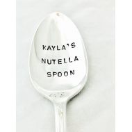 Studiobytheshore Nutella Personalized Spoon, Nutella Lover Gift, Gift For Her, Foodie Gift, Stamped Nutella Spoon