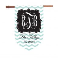 /Stunique Monogrammed Chevron House Flag