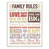 The Stupell Home Decor Collection Family Rules Wall Plaque