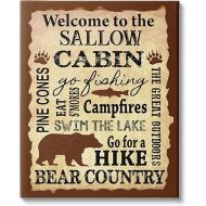 Stupell Industries Rustic Family Lodge Personalized Canvas Wall Art by Janet White