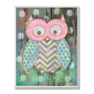 Stupell Industries Distressed Woodland Owl Wall Plaque, 13 x 19, Design by Artist Reesa Qualia