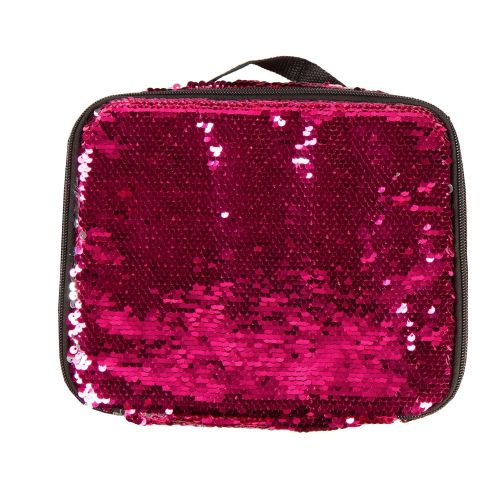  Style.Lab Magic Sequin! Reversible Sequin Pink to Silver Fashion Backpack & Matching Lunch Bag