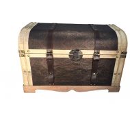 Styled Shopping Large Antique Victorian Wood Trunk Wooden Treasure Hope Chest