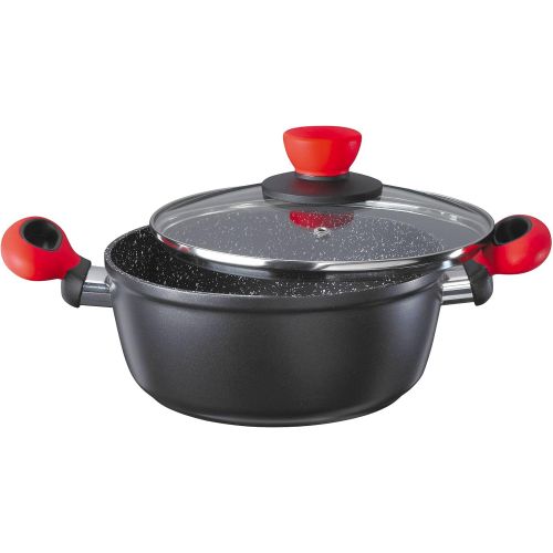  Stylen Cook Kochtopf Rockpearl Fire mit Glasdeckel 20cm