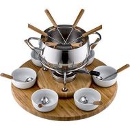 [아마존베스트]Stylen Cook Alexa Fondue Set Induktion, Edelstahl/Holz, 18 cm