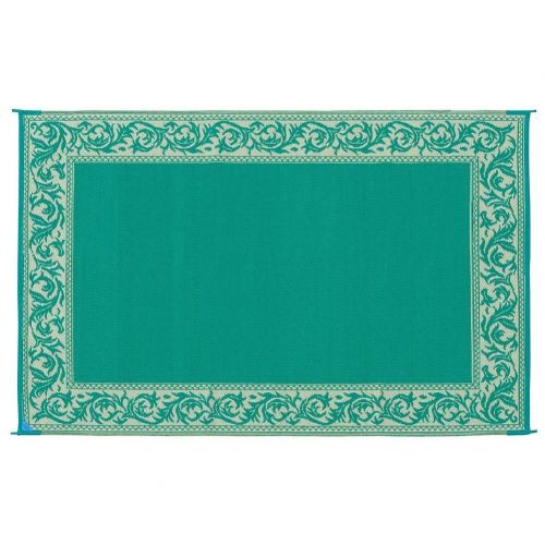  Stylish Camping RD4 Classical Mat Green/Beige Reversible 6-Feet x 9-Feet