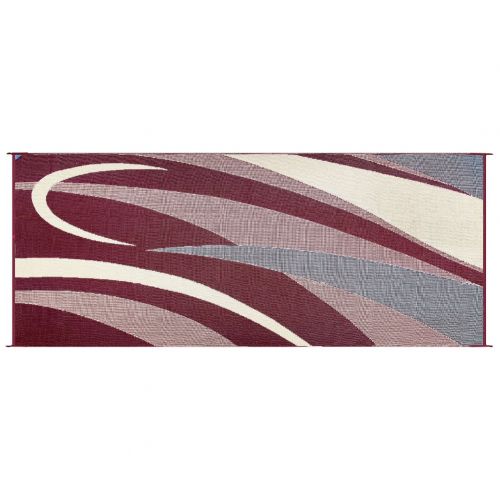  Stylish Camping GC5 Burgundy/Black 8-Feet x 20-Feet Graphic Reversible Mat