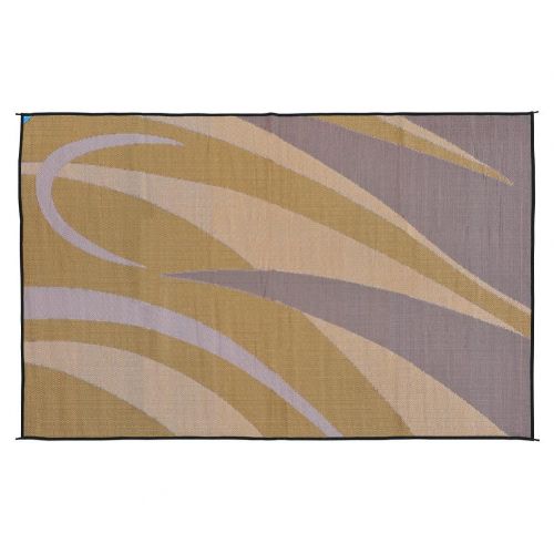  Stylish Camping Mings Mark GA7 8-Feet x 12-Feet Brown/Gold Reversible Graphic Mat