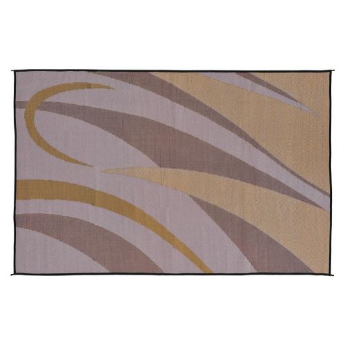  Stylish Camping Mings Mark GA7 8-Feet x 12-Feet Brown/Gold Reversible Graphic Mat