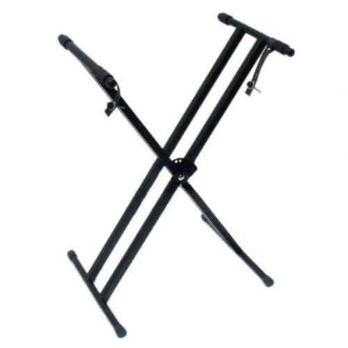  Stylishbuy X-Style Double-Braced Keyboard Stand, Adjustable Foldable Electronic Piano Stand For Stage Show Home Use(for 61 Keys Electric Piano)