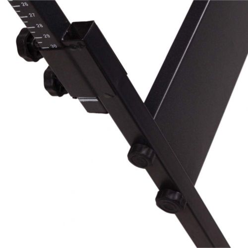  Stylishbuy Black Iron Z-Style Keyboard Stand, Adjustable Foldable Electronic Piano Stand, For Stage Show And Home Use(For 61 Keys Electric Piano)