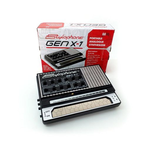  Dubreq Stylophone STYLOPHONE GEN X-1 Portable Analog Synthesizer: with Built-in Speaker, Keyboard and Soundstrip, LFO, Low pass filter, Envelope, Sub-octaves & Delay