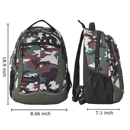  SuStore Camouflage Backpack for Boys High School Backpack Book Bag Men Quality College Backpack