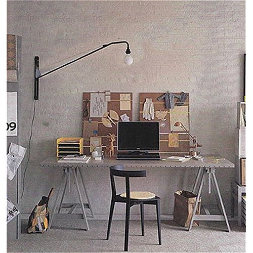  SuSuo SUSUO Lighting Open Bulb Style Swing Wall Lamp with 24 inches Black Swing Arm,Unique Plug-in Sconces Wall Lighting
