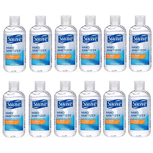  Suave Hand Sanitizer Kills 99.9% of Germs Alcohol Based Antibacterial Bulk Hand Sanitizer 8 oz (PACK of 12)