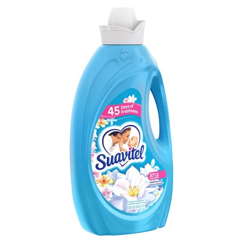  Suavitel SUAVITEL Fabric Softener, Morning Sun, 102 Laundry Loads, Laundry Supplies, Long Lasting, Sensitive Skin Fabric Softener, Softens Clothes, Sheets and Towels, 135 Ounce Bottle (Pack