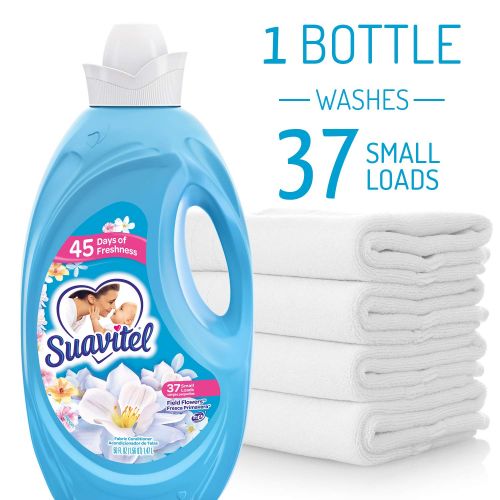  Suavitel SUAVITEL Fabric Softener, Morning Sun, 102 Laundry Loads, Laundry Supplies, Long Lasting, Sensitive Skin Fabric Softener, Softens Clothes, Sheets and Towels, 135 Ounce Bottle (Pack