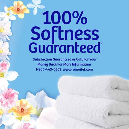  Suavitel SUAVITEL Fabric Softener, Morning Sun, 102 Laundry Loads, Laundry Supplies, Long Lasting, Sensitive Skin Fabric Softener, Softens Clothes, Sheets and Towels, 135 Ounce Bottle (Pack