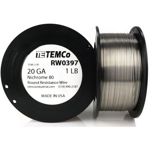  Temco TEMCo Nichrome 80 series wire 20 Gauge 25 FT Resistance AWG ga