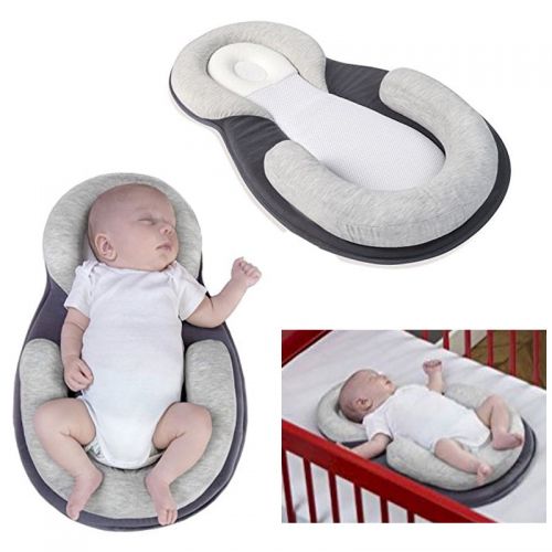  Successful Products High quality pillow Newborn Baby Infant Sleep Positioner Prevent Flat Head Shape Anti Roll Pillow-Beige