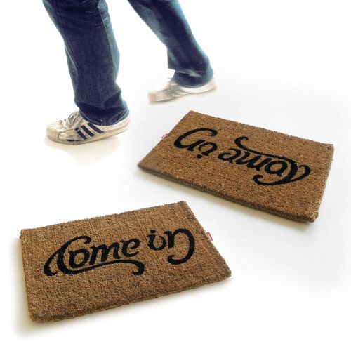  Suck UK SUCK UK Door MAT | Non Slip ENTRYWAY Rug | Come in & GO Away Doormat |, Brown