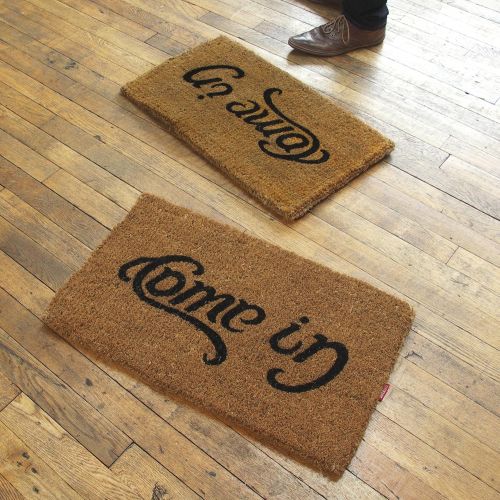  Suck UK SUCK UK Door MAT | Non Slip ENTRYWAY Rug | Come in & GO Away Doormat |, Brown