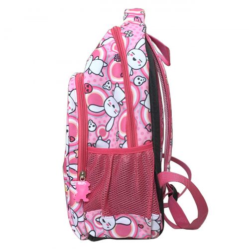  Suerico Kids School Backpack Animal School Bookbag 14.5 Backpack for 6-9 Year Old Girl Boy (Rabbit-1)