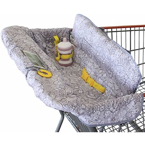  [아마존베스트]Suessie Shopping Cart Cover for Baby or Toddler | 2-in-1 High Chair Cover | Compact Universal Fit | Unisex for Boy or Girl | Includes Carry Bag | Machine Washable | Fits Restaurant Highcha