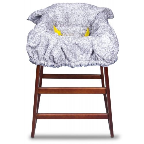  [아마존베스트]Suessie Shopping Cart Cover for Baby or Toddler | 2-in-1 High Chair Cover | Compact Universal Fit | Unisex for Boy or Girl | Includes Carry Bag | Machine Washable | Fits Restaurant Highcha