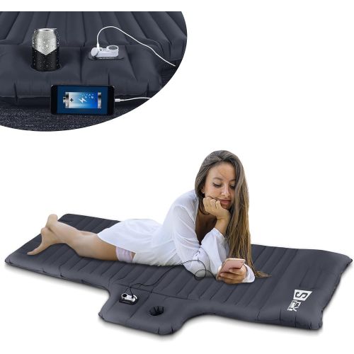  Sufiya Inflatable Lounger Fully Automatic Inflatable Couch Air Mattress Portable Auto Air Sofa Lazy Chair Sleeping Camping Pad for Outdoor Picnics Hiking Beach Music Festivals Home Campin