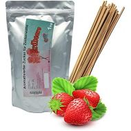 [아마존베스트]Sugar Noise 1 kg Flavoured Sugar for Colourful Floss / Popcorn (Strawberry) + 50 Cotton Sticks 30 cm Square